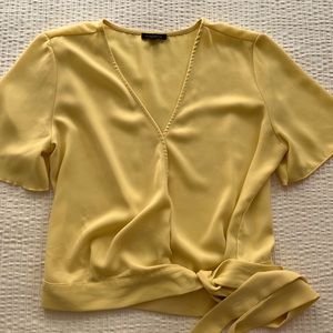 Dynamite Short Sleeve Wrap Top with Tie.